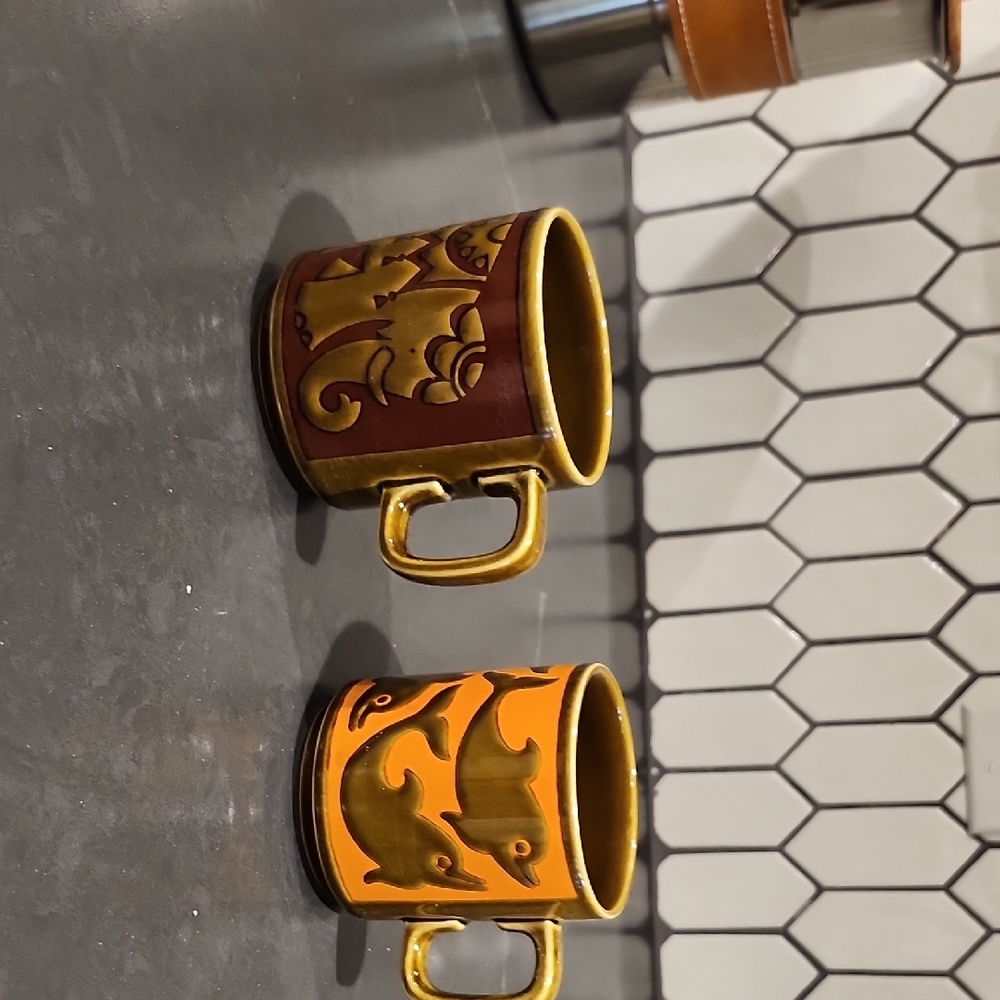 Set of Two Hornsea England Mugs, 8 Oz